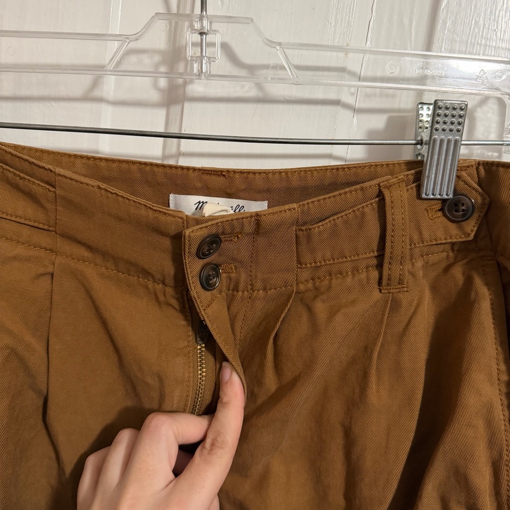 Madewell Wide-Leg Pants in Camel Brown - Picture 2 of 14